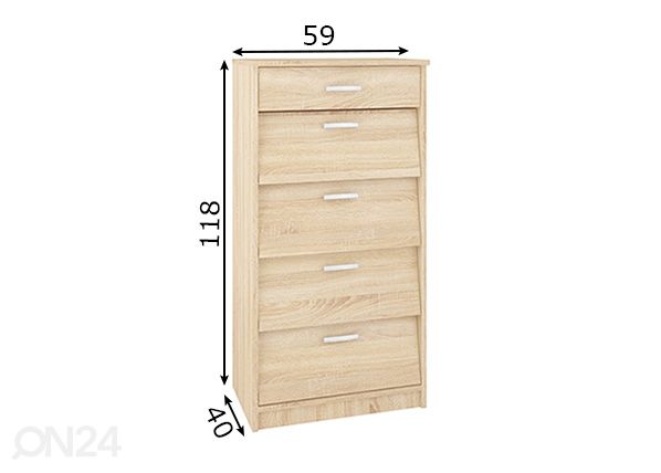 Kenkäkaappi mitat