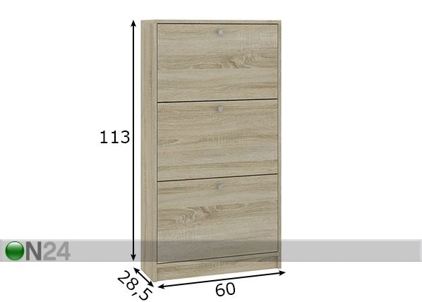Kenkäkaappi mitat