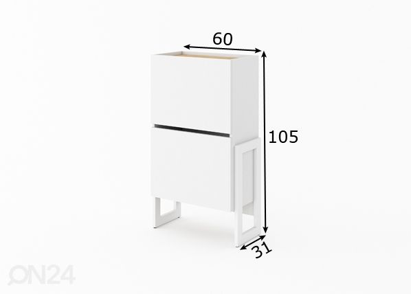 Kenkäkaappi 60 cm mitat
