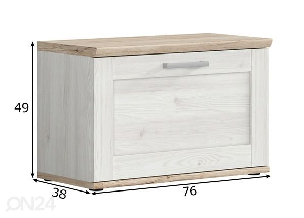 Kenkäkaappi 76 cm mitat