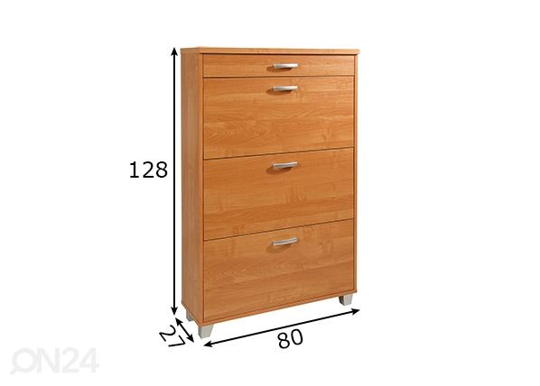 Kenkäkaappi 80 cm mitat