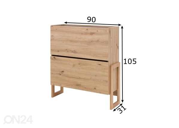 Kenkäkaappi 90 cm mitat