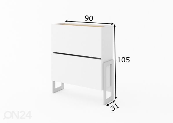 Kenkäkaappi 90 cm mitat