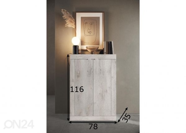 Kenkäkaappi Basic 78 cm mitat