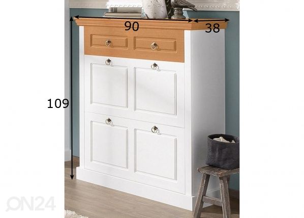 Kenkäkaappi Basilico 90 cm mitat