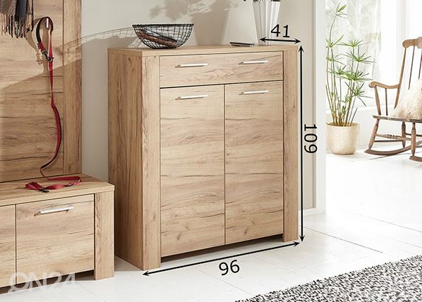 Kenkäkaappi CASTERA mitat