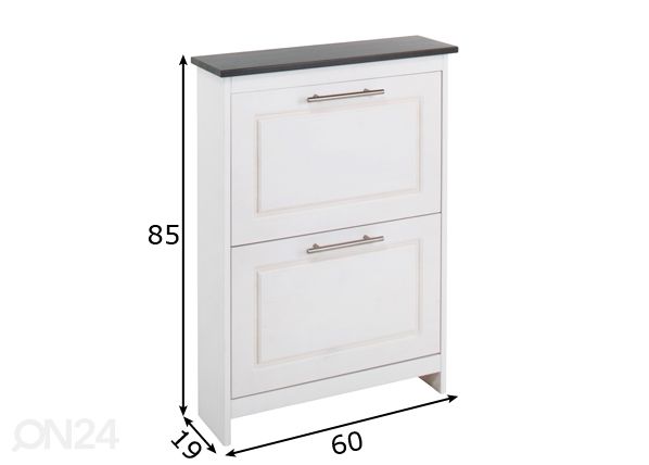 Kenkäkaappi Lucas 60 cm mitat
