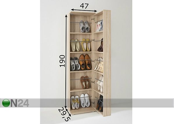 Kenkäkaappi PENNY 8 mitat