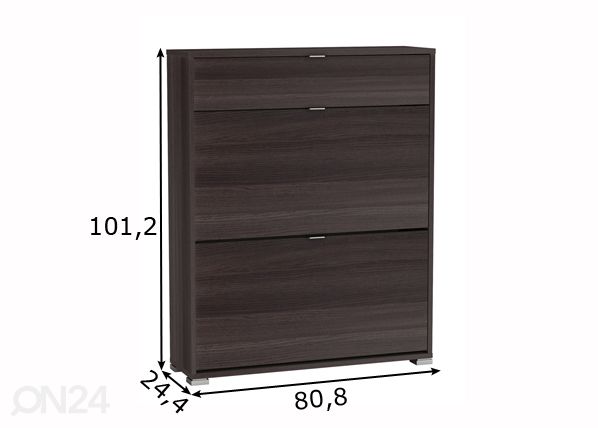Kenkäkaappi PERFECT mitat