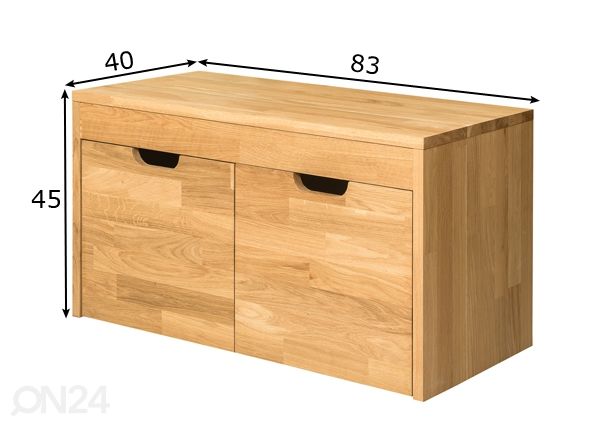 Kenkäkaappi / säilytyspenkki Теramo 2 mitat