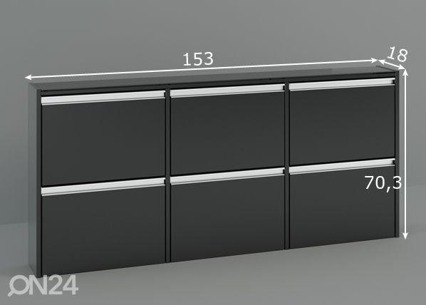 Kenkäkaappi Skyline 194 mitat