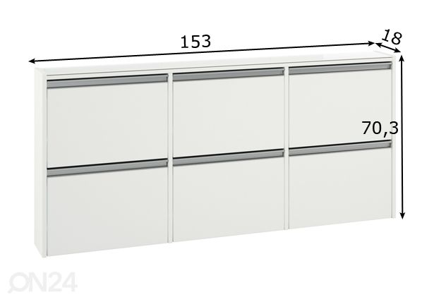 Kenkäkaappi Skyline 194 mitat