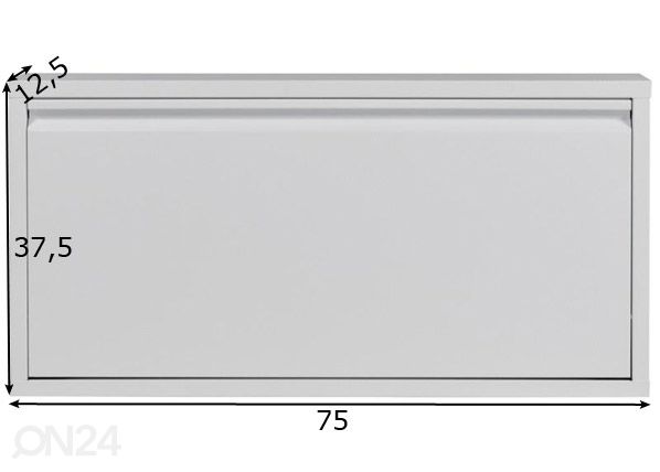Kenkäkaappi Spinder Design Billy 1 mitat
