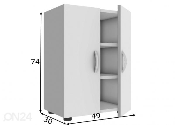 Kenkäkaappi Ulas 3, 49 cm mitat