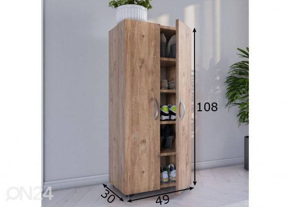 Kenkäkaappi Ulas 5, 49 cm mitat