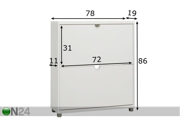Kenkälipasto HSR 20 mitat