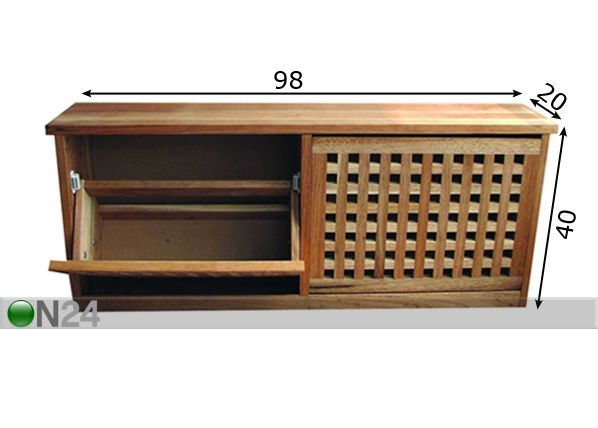 Kenkäpenkki WALNUT-77 mitat
