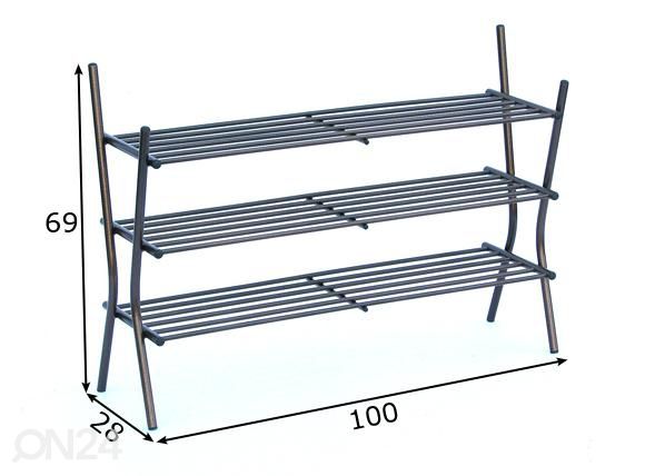 Kenkäteline mitat