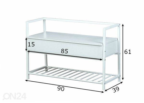 Kenkäteline Shoeplace mitat