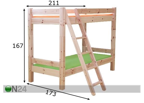 Kerrossänky FÖÖNIKS 90x200 cm mitat