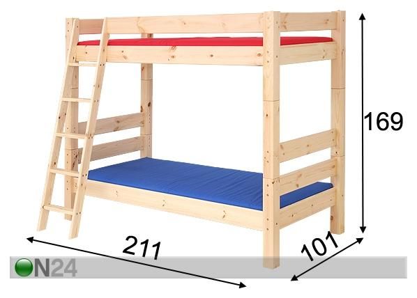 Kerrossänky MAXIMILLIAN mänty mitat