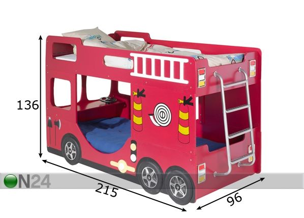 Kerrossänky PALOAUTO 93x190 cm mitat