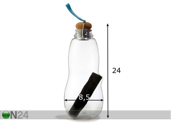 Kestokäyttöinen vesipullo EAU GOOD mitat