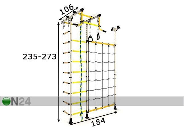 Kiipeilyteline CAROUSEL R3 mitat