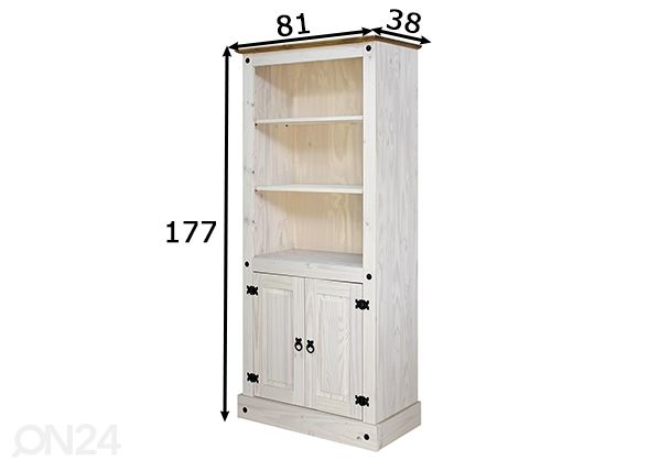 Kirjahylly 177 cm, valkoinen mitat