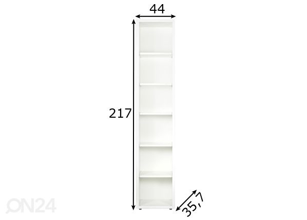 Kirjahylly Disegno mitat