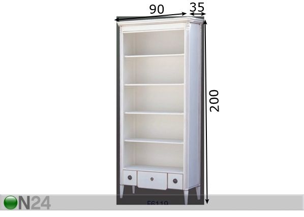 Kirjahylly NIZZA -19 mitat