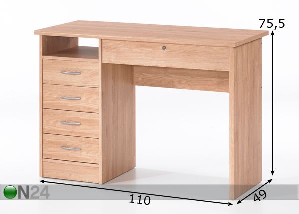 Kirjoituspöytä mitat