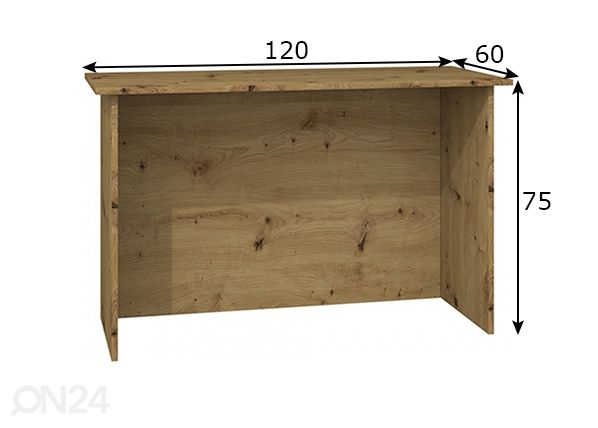 Kirjoituspöytä mitat