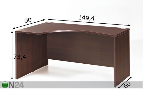 Kirjoituspöytä 600 PLUS mitat
