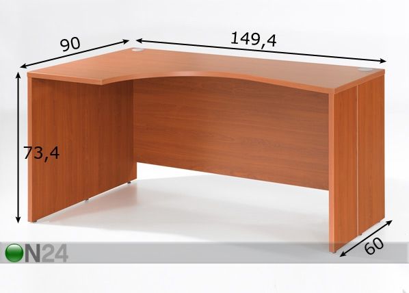 Kirjoituspöytä 600 PLUS mitat