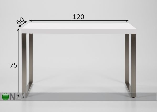 Kirjoituspöytä CASE 60x120 cm mitat