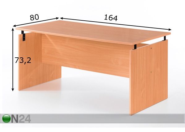Kirjoituspöytä DUO mitat