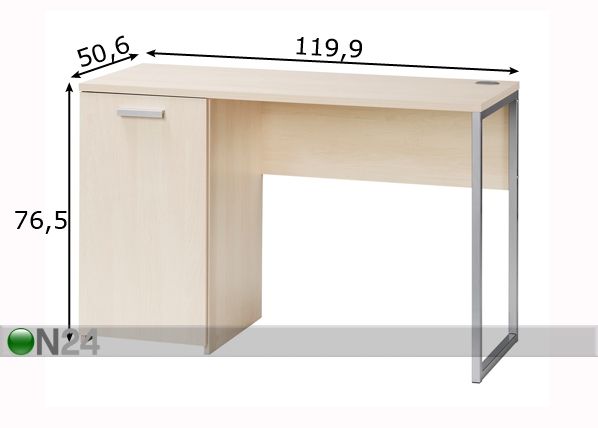 Kirjoituspöytä FUNCTION PLUS mitat