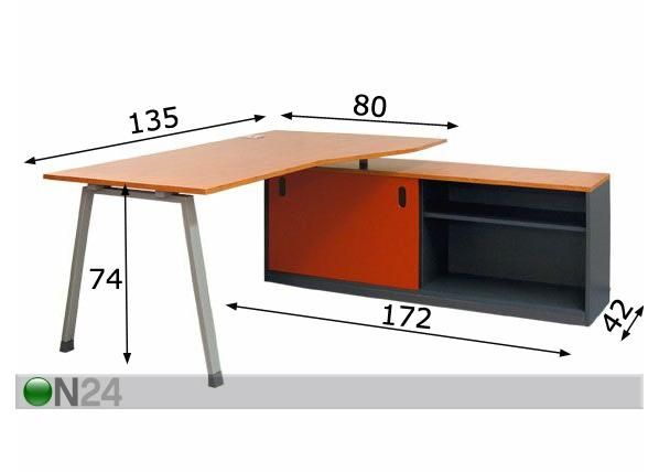 Kirjoituspöytä KROG mitat