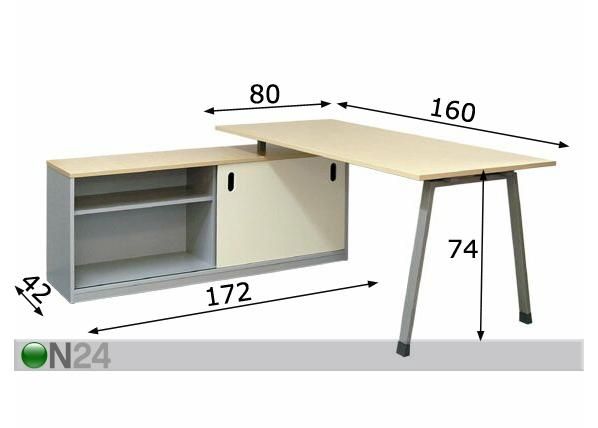 Kirjoituspöytä KROG mitat