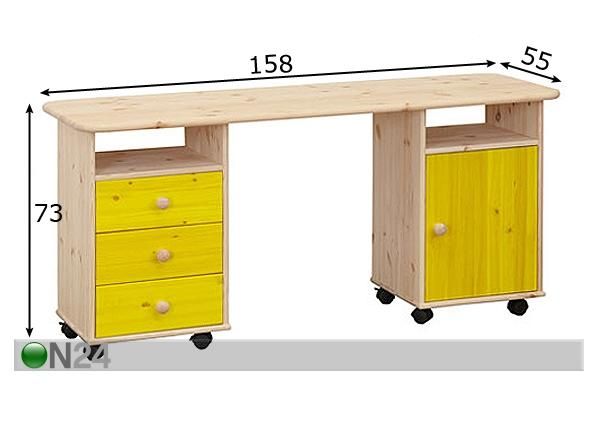 Kirjoituspöytä LISET mitat