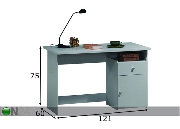 Kirjoituspöytä NOORA -6103 mitat