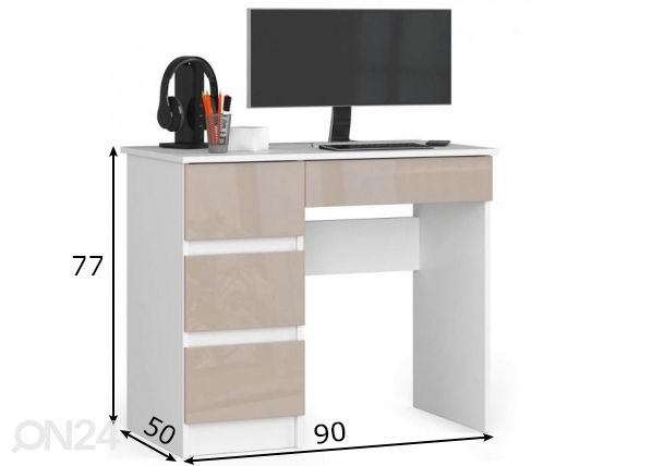 Kirjoituspöytä Salerno L mitat