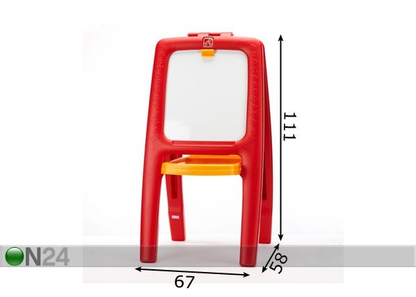 Kirjoitustaulu STEP2 mitat