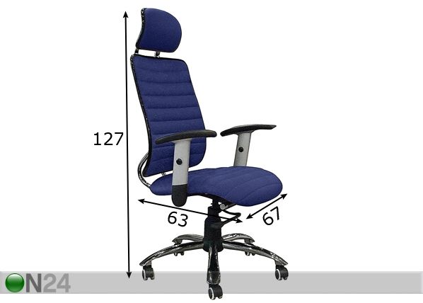 Kirjoitustuoli DEXTER mitat
