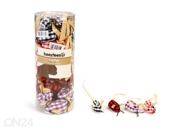 Kissan lelu hiiri ruudullinen 4 cm N1
