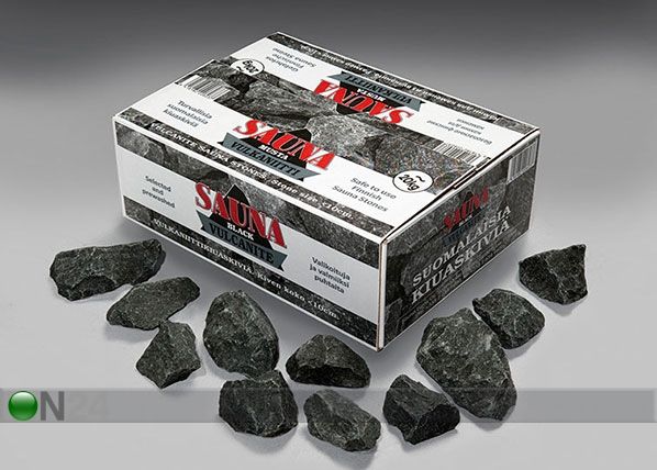 Kiuaskivet vulkaniitti 10-15 cm, 20 kg