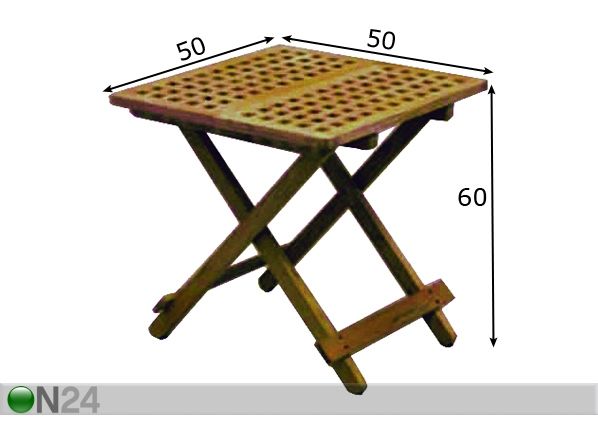 Klaffipöytä WALNUT-01 mitat