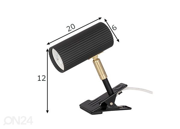 Klipsivalaisin Hubble mitat
