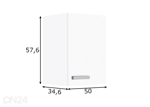 Kodinhoitohuoneen yläkaappi Salo 50 cm mitat